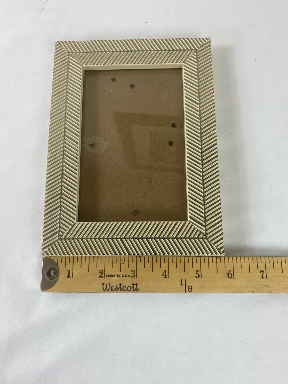 Gold Patterned Chevron Photo Frame - Unbranded